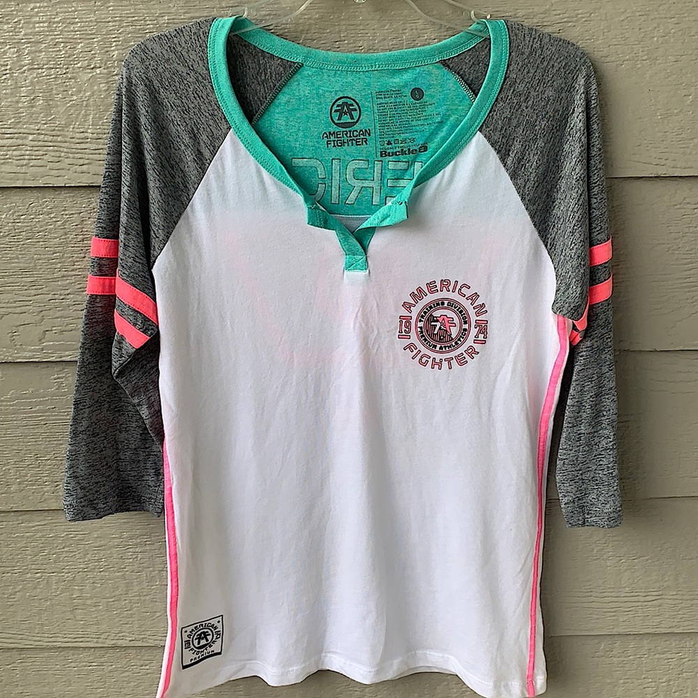 SOLD American Fighter Quarter Length Shirt sz Lg